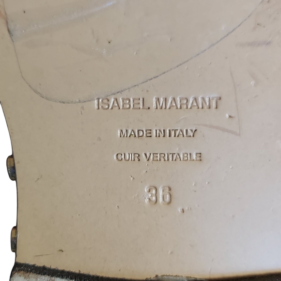 Isabel Marant Jolda Brown leather crossover straps with Gold Buckle Studded - Picture 10 of 16